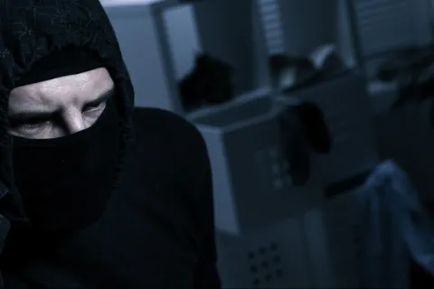 a thief wearing a mask