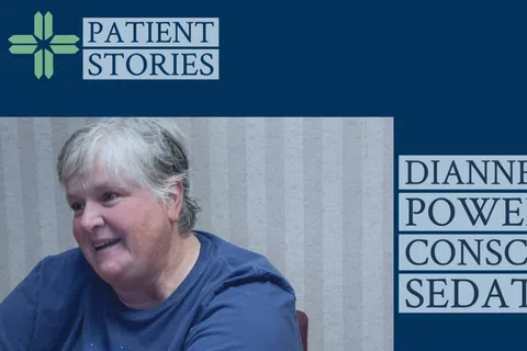 Smiling woman shares her story about the power of conscious sedation in a patient testimonial video.