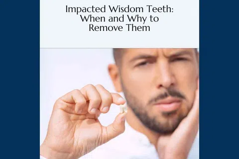 Man holding extracted wisdom tooth with a pained expression, highlighting wisdom tooth removal education.