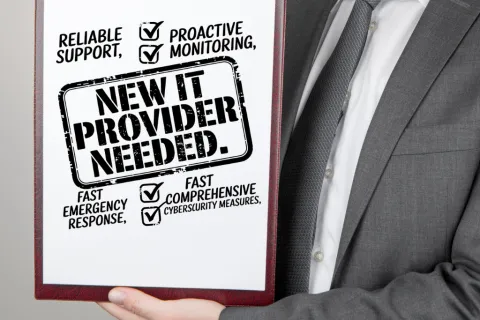 a man holding a sign