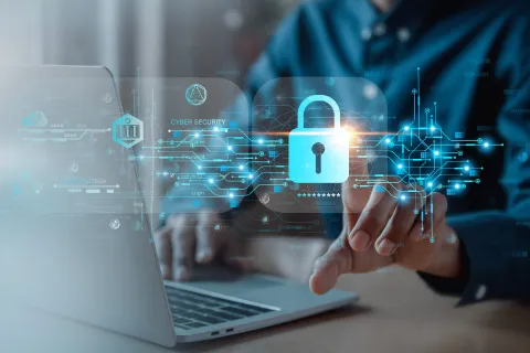 a person using a laptop