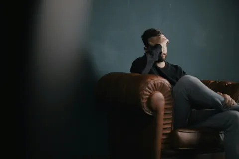 a person sitting in a chair