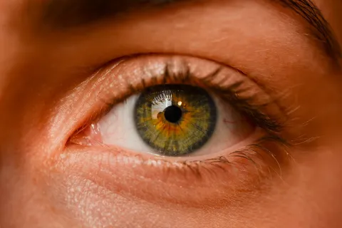 close-up of a person's eye