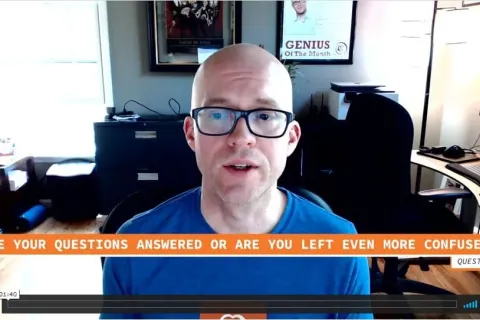 a man wearing glasses