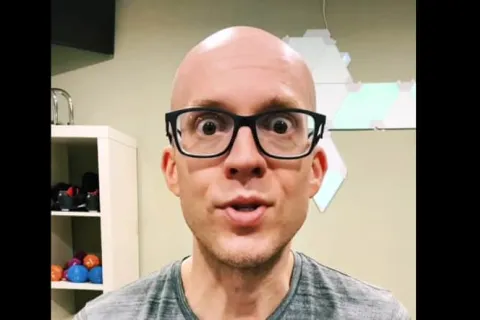 a man wearing glasses