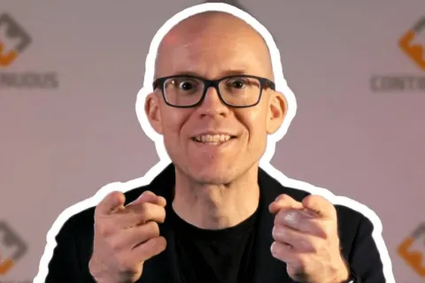 a man wearing glasses