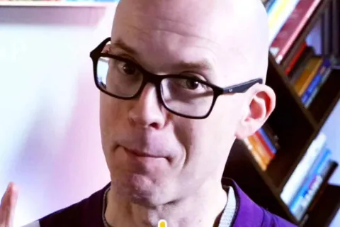 a man wearing glasses