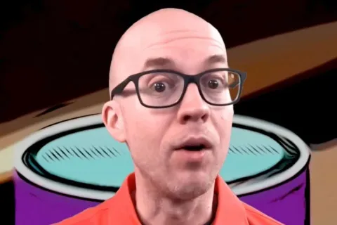 a man wearing glasses