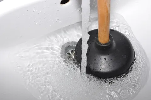a pipe in a sink