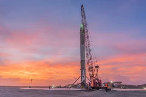 a certified payroll compliant jobsite with a crane