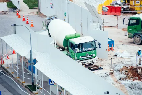 a truck on a road