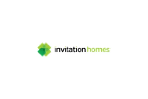 Logo for Invitation Homes featuring a green leaf design and company name in black and green text.