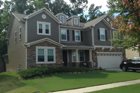 a large brick house