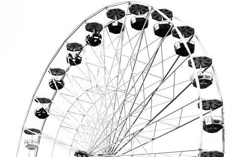 a ferris wheel with a white background