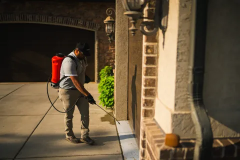 a person using pesticide