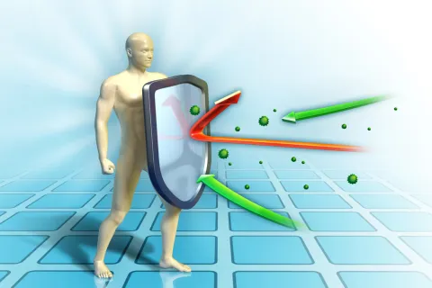 diagram of a man with a shield