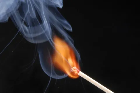 a close-up of a flame