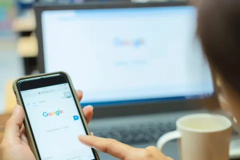 a person holding a phone