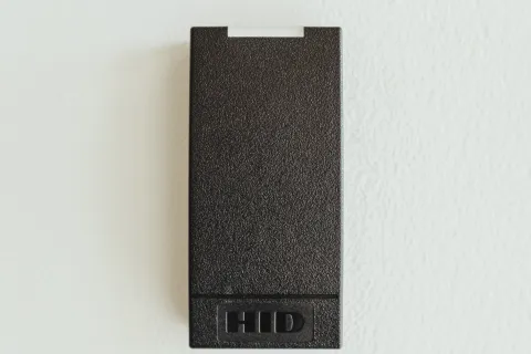 a black rectangular object