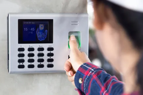 a child using a calculator