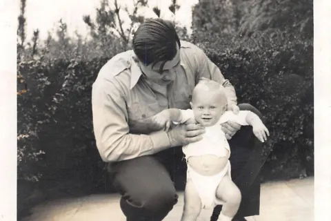 Toddler Jay with his Dad