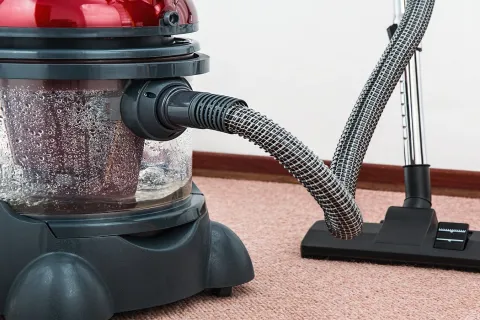 a black and silver vacuum