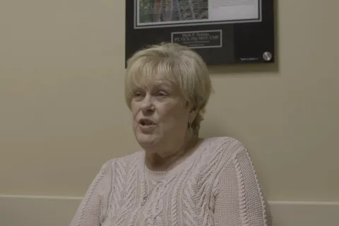 a person with blonde hair