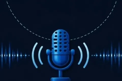 PestMaster logo with tagline Your Partner in Pest Control above blue microphone and soundwave graphics