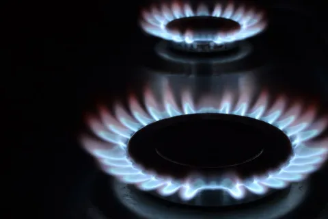 a close up of a flame