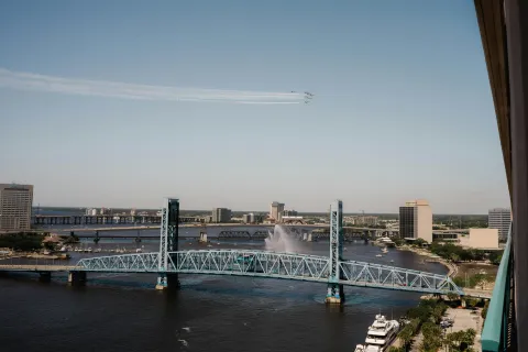 a bridge over a body of water
