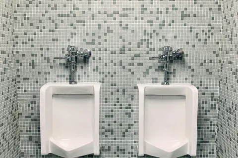 a urinal with a urinal