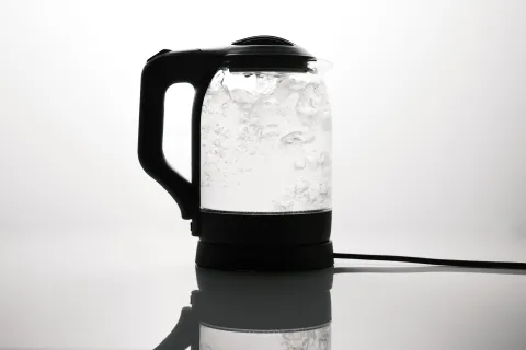 a glass coffee maker boil water