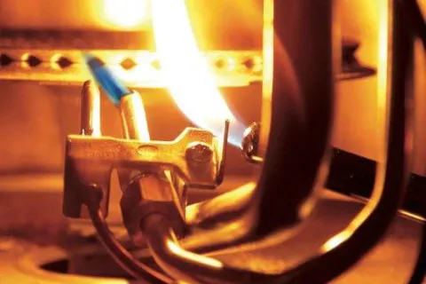 a hot water heater with a pilot light