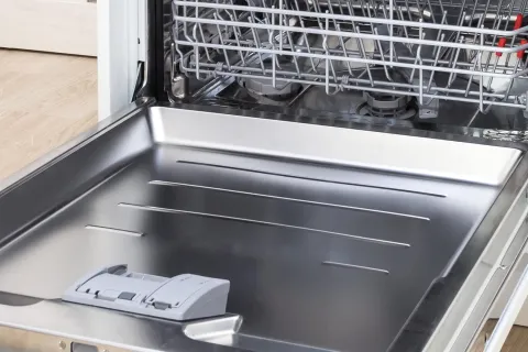 a black and silver toaster oven