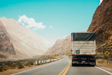 a ltl truck driving down the road