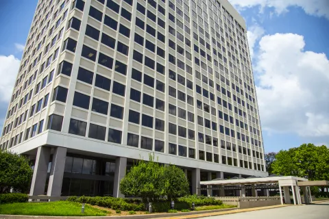 a large building with many windows