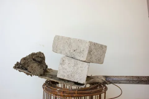 a stack of white blocks
