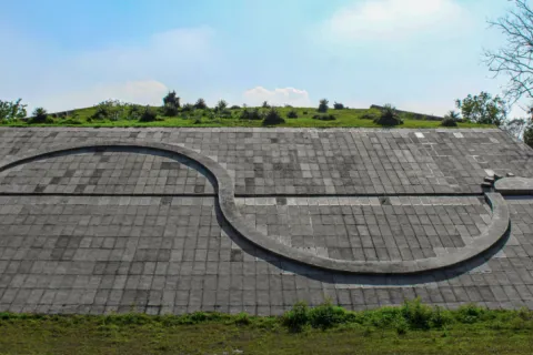 a large solar panel on a roof