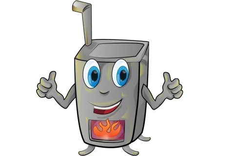 Furnace giving heat
