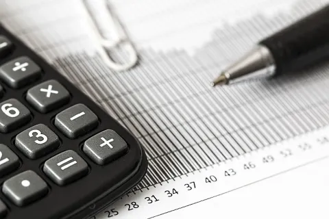 a pen and a calculator