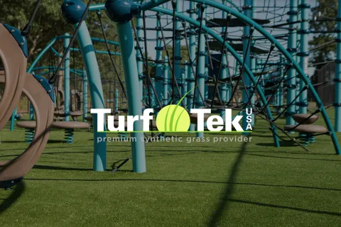 a playground with a slide