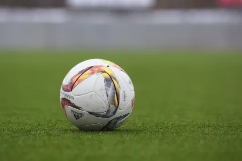 a football ball on the field