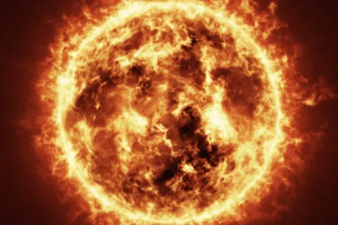 a close up of a sun