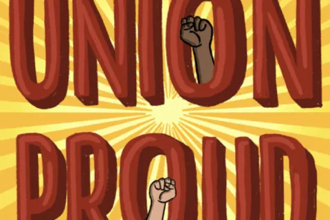 a yellow and red sign