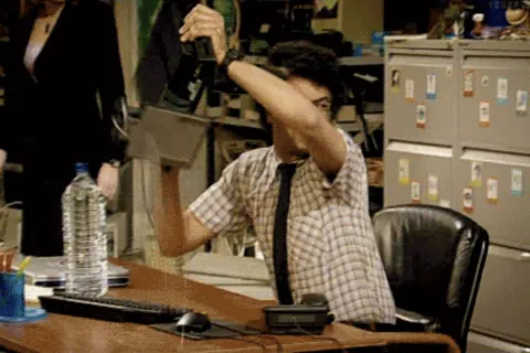 a person sitting at a desk