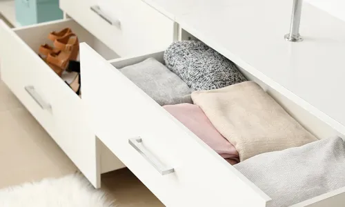 Your clean laundry comes back drawer ready