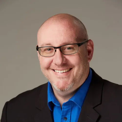 a man wearing glasses