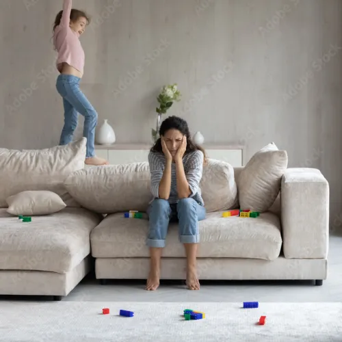 a person sitting on a couch