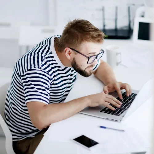 a person using a laptop