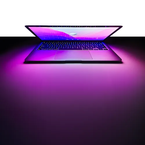 a laptop on a table